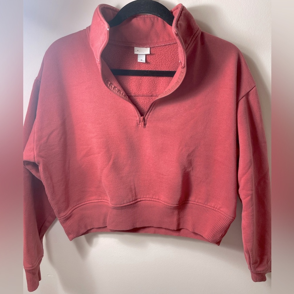 Cropped quarterzip